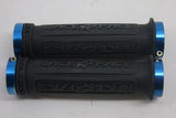 Race Face Grips: Lock-On, Black w/ Blue Rings