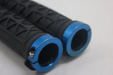 Race Face Grips: Lock-On, Black w/ Blue Rings