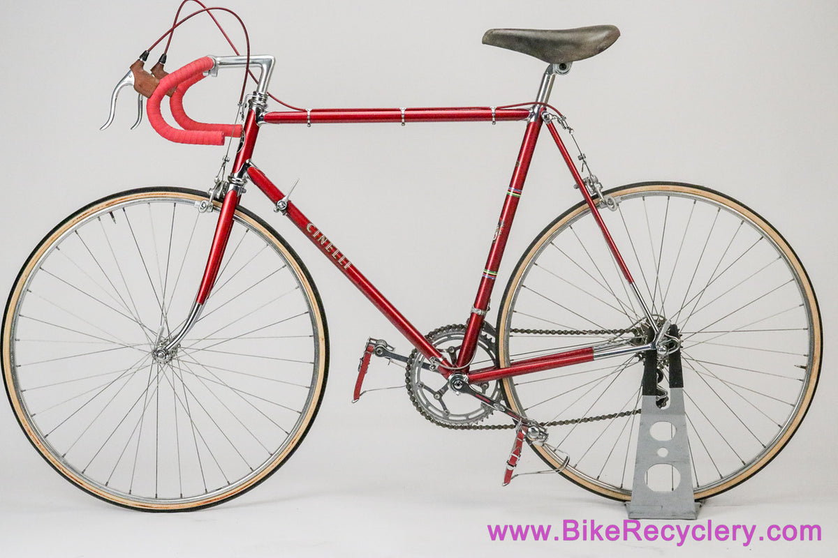 57cm Cinelli Model B: Original Paint/Parts - Record - Stronglight - Universal - Nisi - Way Assauto - Unica-Nitor - Red