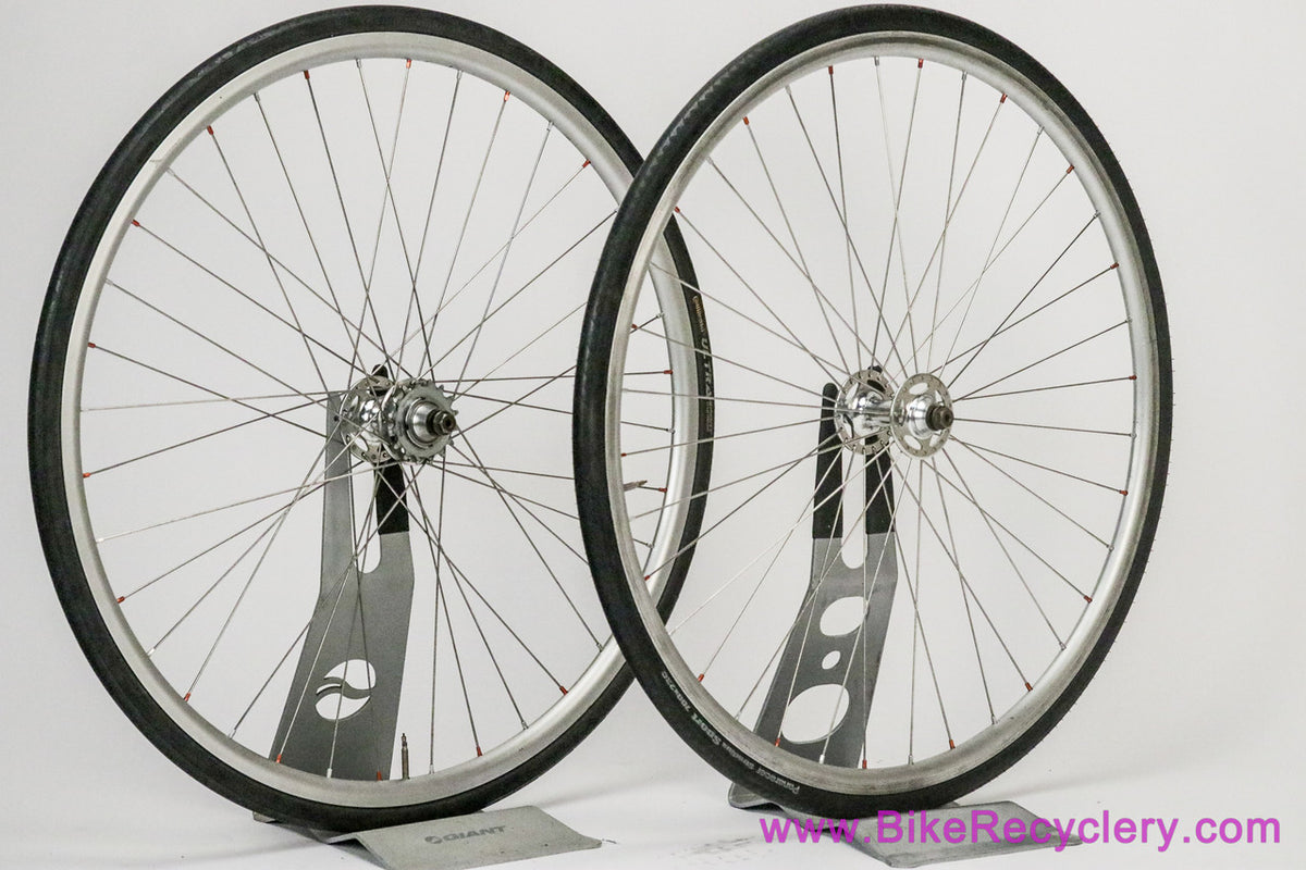 All City Sheriff Star Track / Fixie Wheelset: 700c x 36H - Velocity Aero - Fixed/Fixed - Silver (Near Mint)