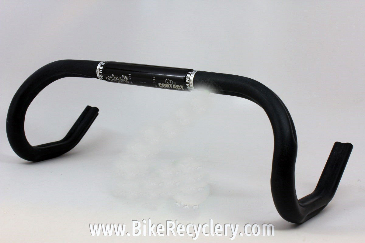 NOS Cinelli Contact Road Drop Handlebar: Black, 40cm (c-c), 26.4mm