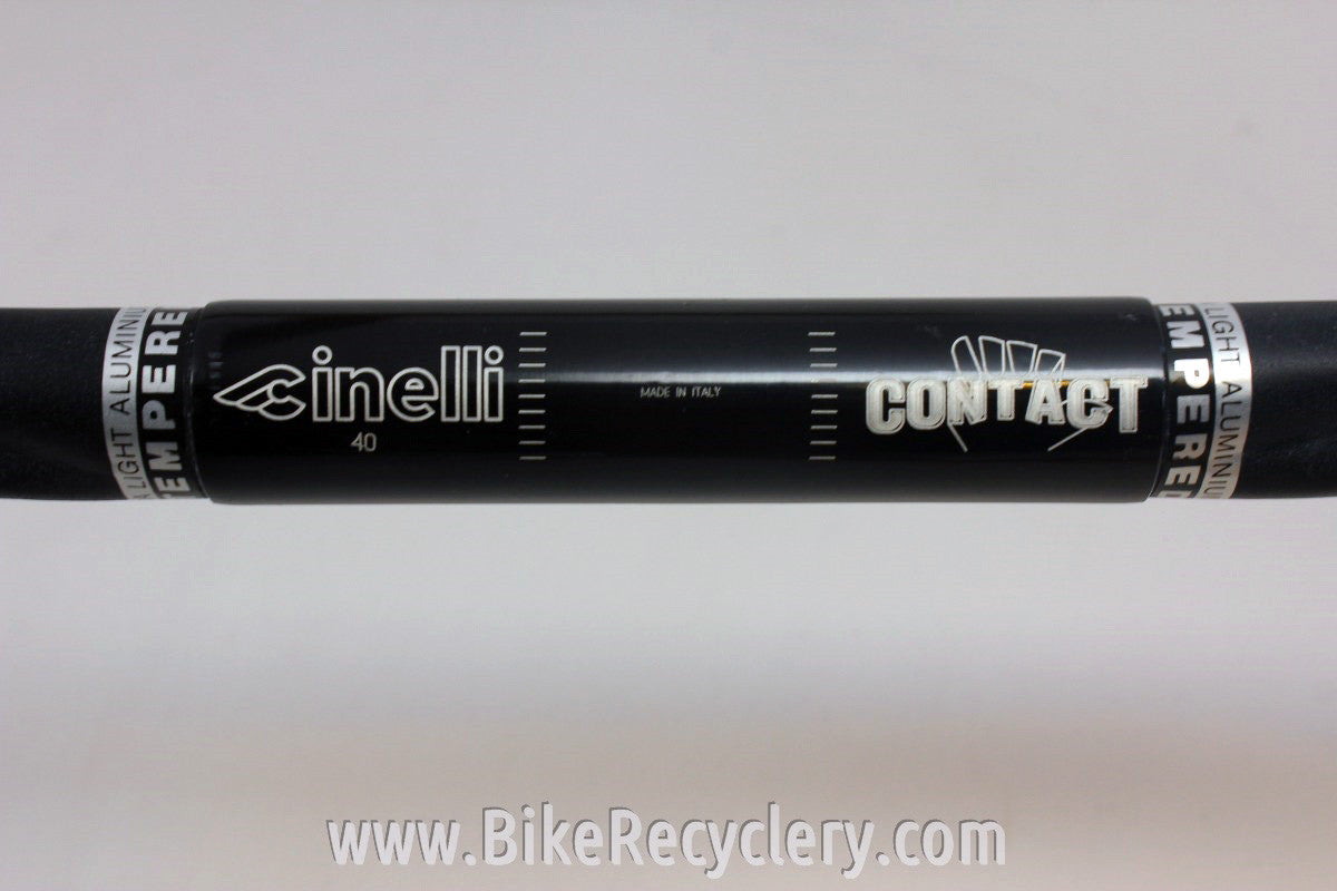 NOS Cinelli Contact Road Drop Handlebar: Black, 40cm (c-c), 26.4mm