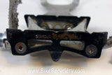 Suntour Cyclone Platform Pedals, MKS Clips & Leather Toe Straps