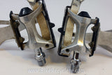 Suntour Cyclone Platform Pedals, MKS Clips & Leather Toe Straps