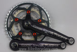 Cook Brothers Crankset: F-Series, Black w/ Red, 175mm 94/58mm 44/34/22t