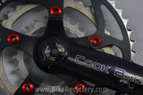 Cook Brothers Crankset: F-Series, Black w/ Red, 175mm 94/58mm 44/34/22t