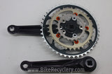 Cook Brothers Crankset: F-Series, Black w/ Red, 175mm 94/58mm 44/34/22t