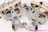 Lyotard Berthet MB-23 Pedals: 9/16" English - Med Clips Christophe D - Lapize Leather Straps
