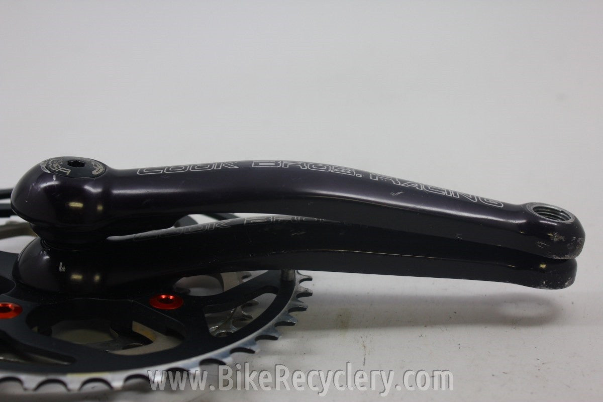 Cook Brothers Crankset: F-Series, Black w/ Red, 175mm 94/58mm 44/34/22t