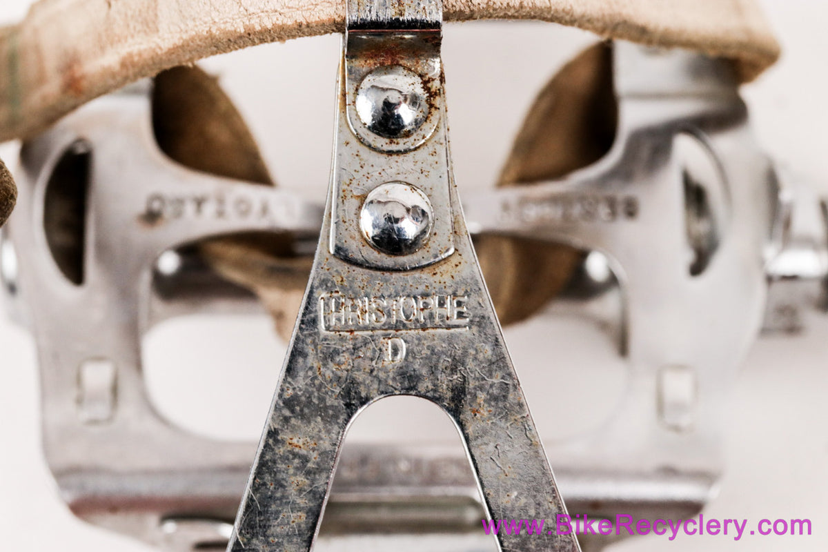 Lyotard Berthet MB-23 Pedals: 9/16" English - Med Clips Christophe D - Lapize Leather Straps