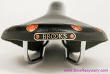 Brooks Team Pro Special Leather Saddle:  Large Copper Rivets - Chrome Rails - Black (New? w/Rivet Patina)
