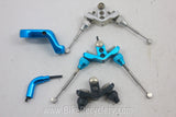 Anodized Hardware Lot: Odyssey Straddle Rod, Cantilever Cable Stop, Cable Guide Blue Black Silver