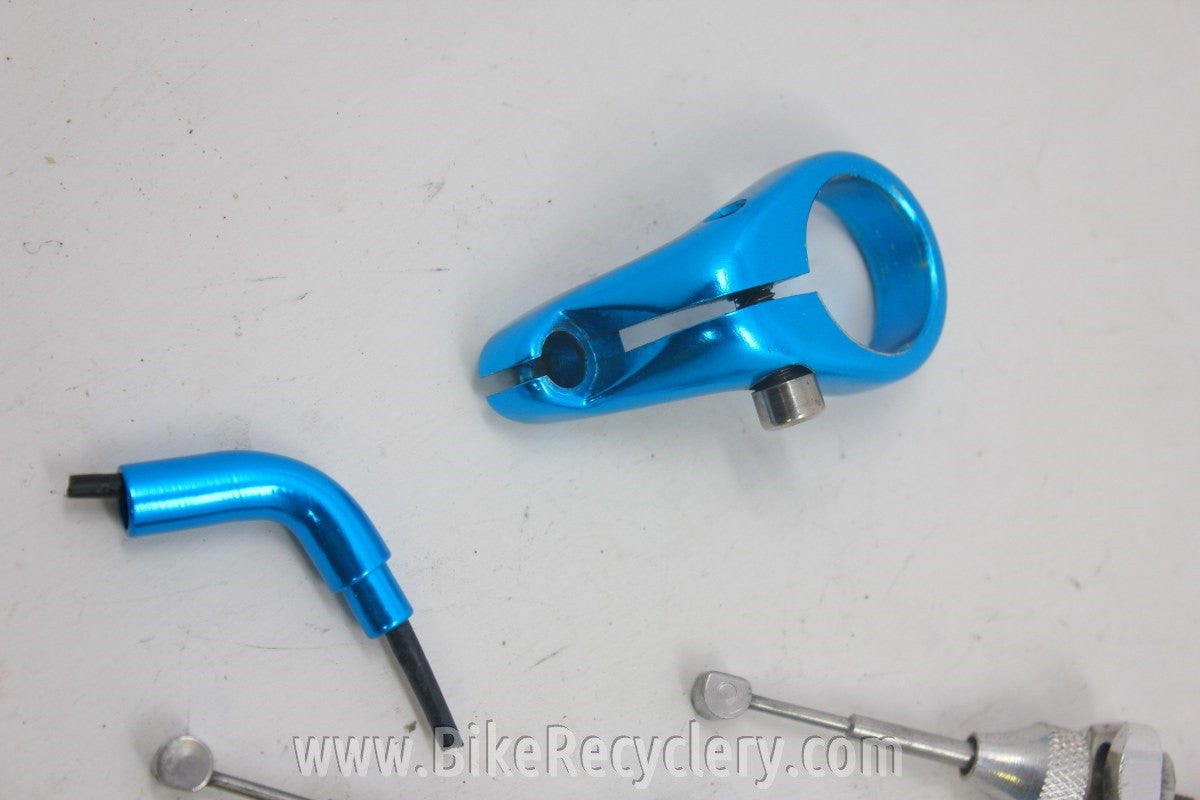 Anodized Hardware Lot: Odyssey Straddle Rod, Cantilever Cable Stop, Cable Guide Blue Black Silver