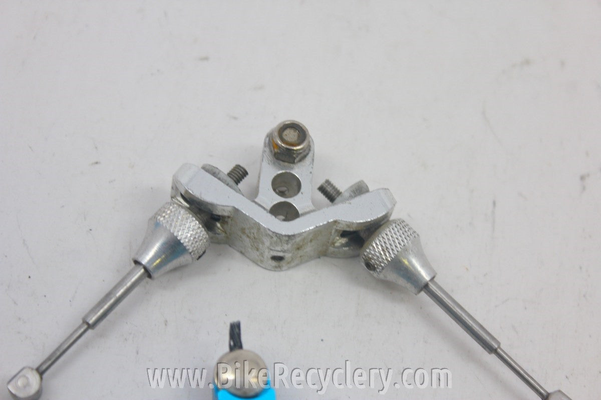 Anodized Hardware Lot: Odyssey Straddle Rod, Cantilever Cable Stop, Cable Guide Blue Black Silver