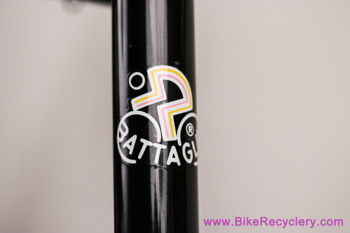 1990's Battaglin SL Steel Frameset: 58cm  - 130mm - Black - Chrome Fork/Stay
