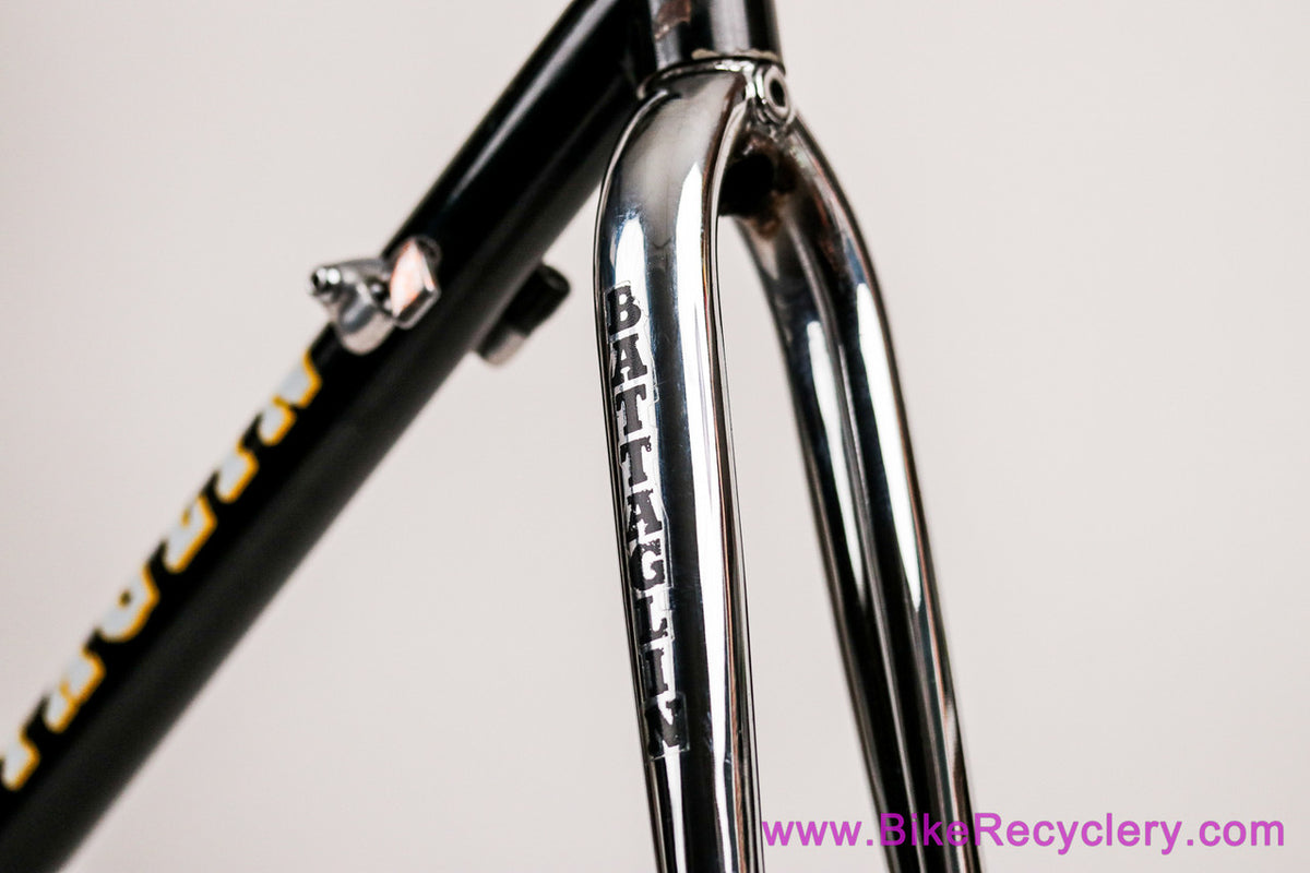 1990's Battaglin SL Steel Frameset: 58cm  - 130mm - Black - Chrome Fork/Stay