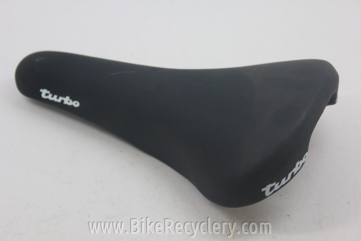 NOS Selle Italia Turbo Saddle: Vegan Synthetic Cover, Black, 1991