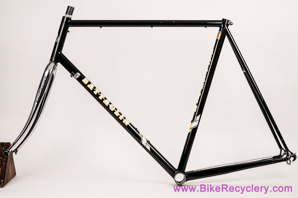 1990's Battaglin SL Steel Frameset: 58cm  - 130mm - Black - Chrome Fork/Stay
