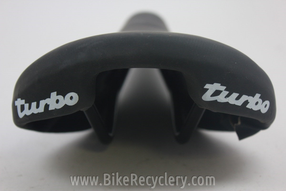 NOS Selle Italia Turbo Saddle: Vegan Synthetic Cover, Black, 1991