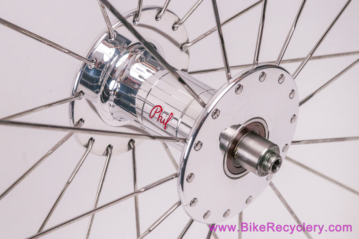 Phil Wood Classic Cassette Hub / H+Son Archetype Wheelset: Campy 9/10/11/12s - 28/32H - Polished (LOW MILES Near Mint++)