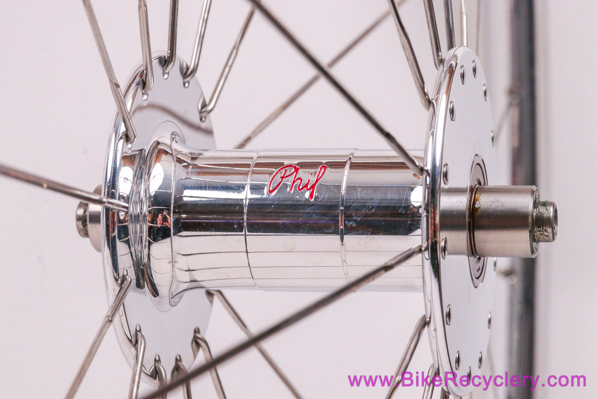 Phil Wood Classic Cassette Hub / H+Son Archetype Wheelset: Campy 9/10/11/12s - 28/32H - Polished (LOW MILES Near Mint++)