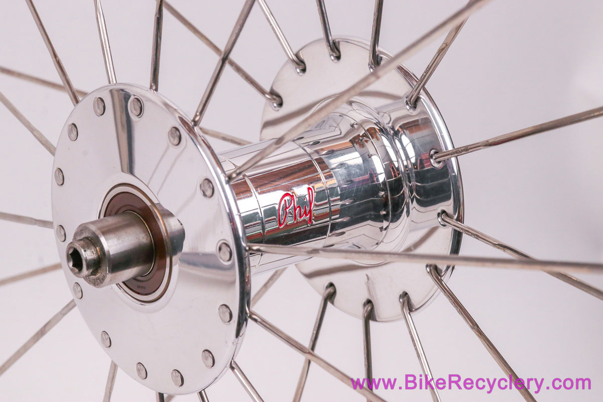 Phil Wood Classic Cassette Hub / H+Son Archetype Wheelset: Campy 9/10/11/12s - 28/32H - Polished (LOW MILES Near Mint++)