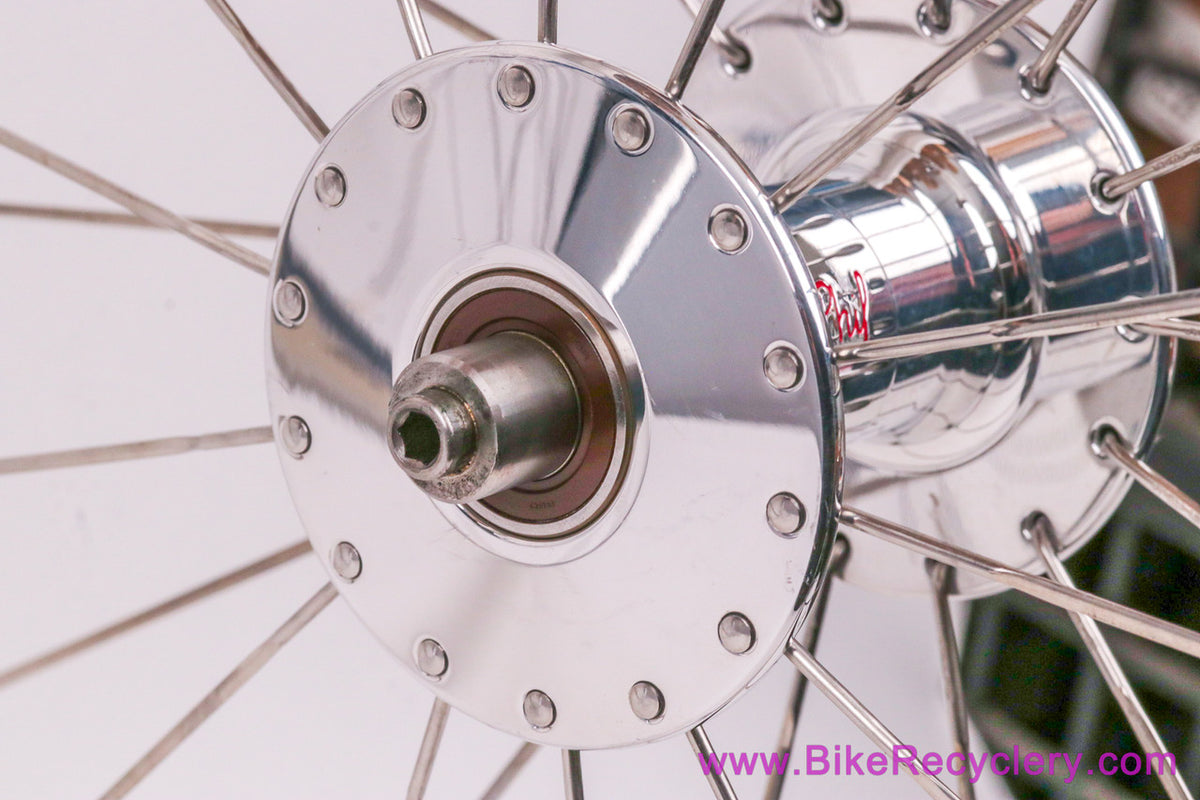 Phil Wood Classic Cassette Hub / H+Son Archetype Wheelset: Campy 9/10/11/12s - 28/32H - Polished (LOW MILES Near Mint++)
