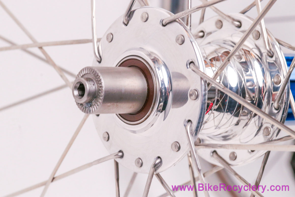 Phil Wood Classic Cassette Hub / H+Son Archetype Wheelset: Campy 9/10/11/12s - 28/32H - Polished (LOW MILES Near Mint++)