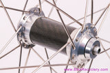 Velocity Aerohead / ZIPP 295/104 Carbon Wheelset: 28/32H - 8sp - Vintage 1990's Road - Carbon Hubs