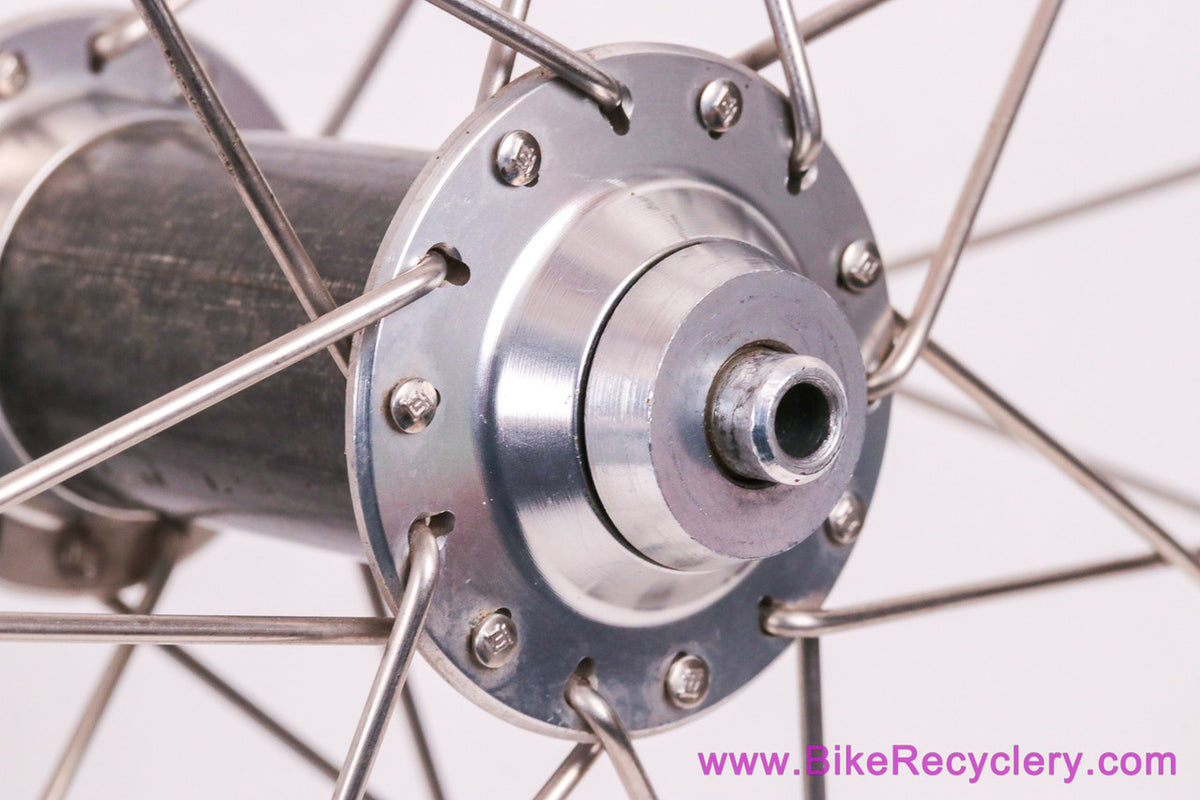 Velocity Aerohead / ZIPP 295/104 Carbon Wheelset: 28/32H - 8sp - Vintage 1990's Road - Carbon Hubs