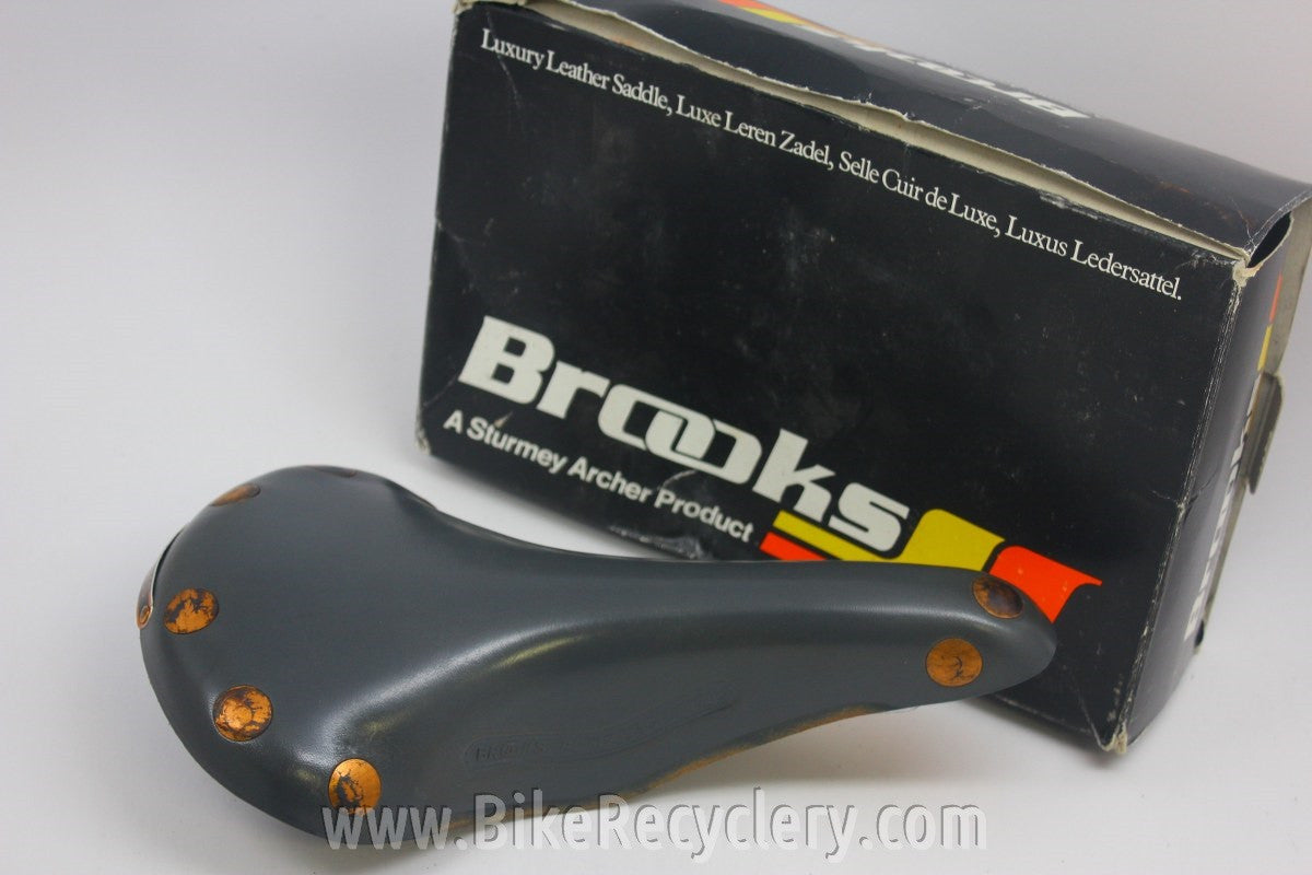 NIB/NOS Brooks Professional Special Saddle: Limited Edition Grey, 1980's