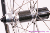 Velocity Aerohead / ZIPP 295/104 Carbon Wheelset: 28/32H - 8sp - Vintage 1990's Road - Carbon Hubs