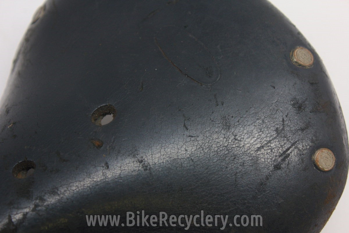 1959 Brooks B17 CAMPAGNOLO MODEL Leather Saddle Narrow Rails Black RARE