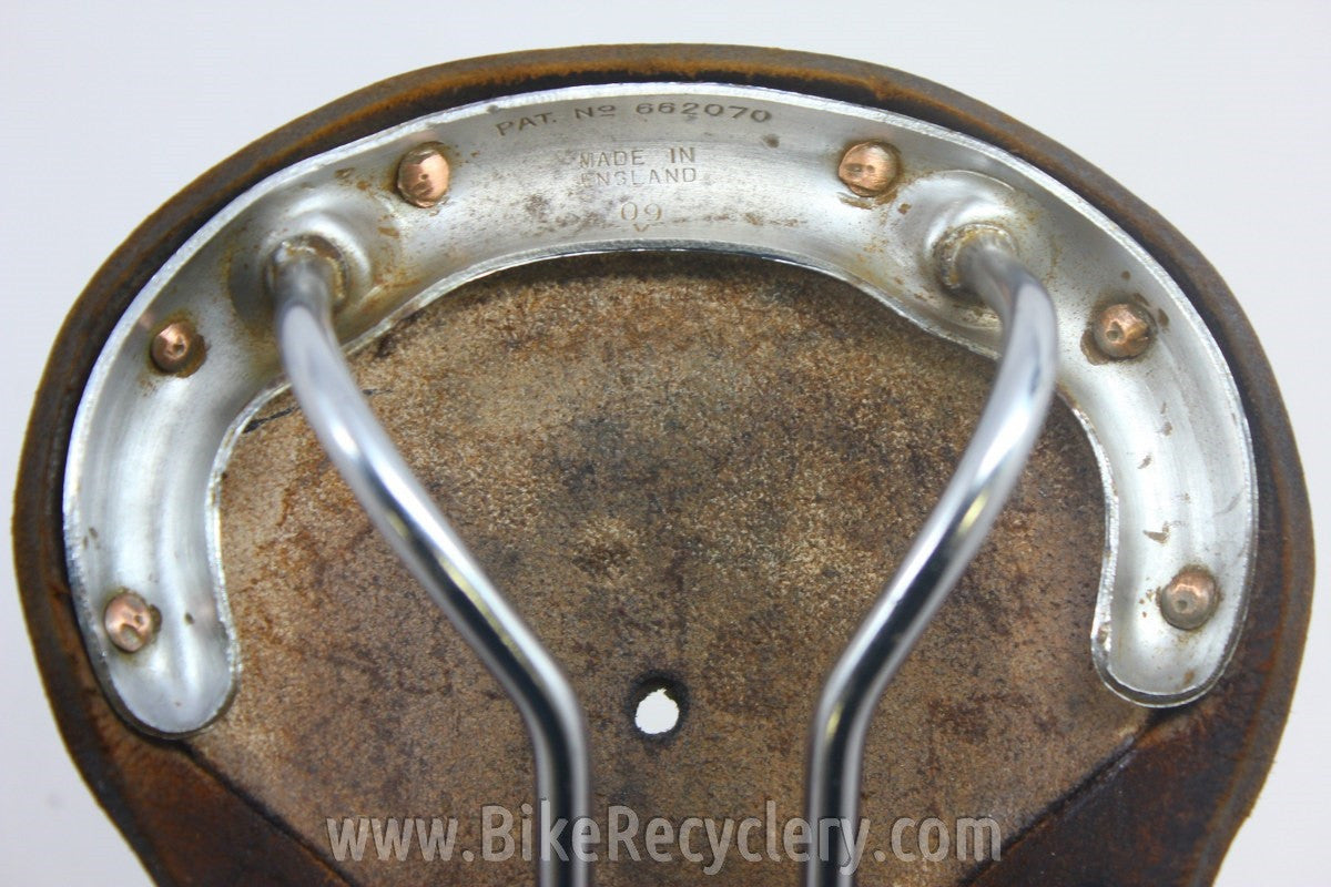 1959 Brooks B17 CAMPAGNOLO MODEL Leather Saddle Narrow Rails Black RARE