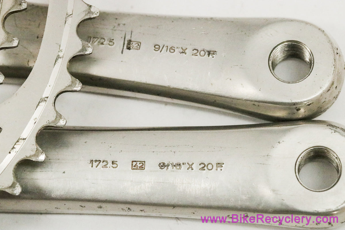 Campagnolo Athena D040 Crankset: 1st Gen 1980's - 172.5mm x 53/42t
