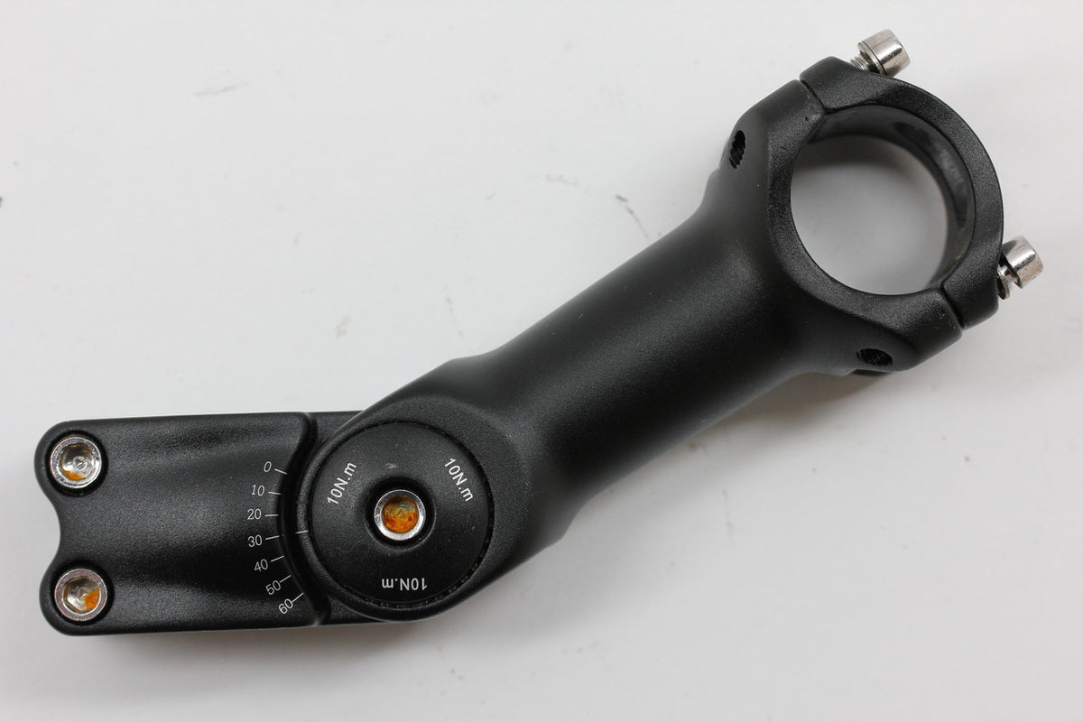 Adjustable Threadless Stem: 1 1/8" - 125mm x 31.8mm - Black