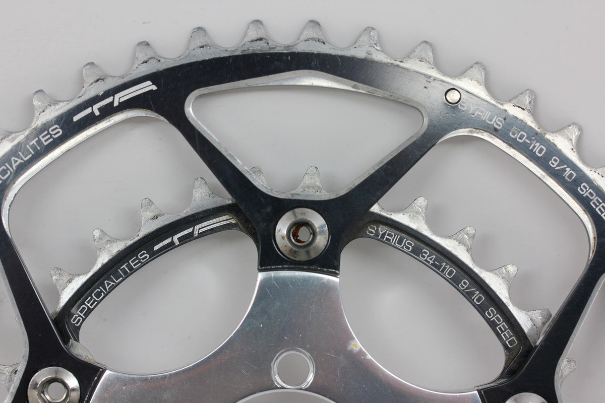 Cyclotourist Crank 50.4mm > 110mm Adapter & TA Zephyr 9/10sp Chainrings: 50t / 34t