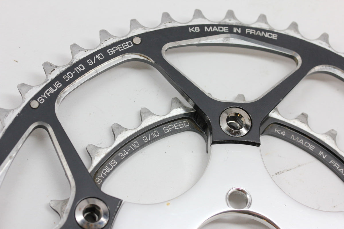 Cyclotourist Crank 50.4mm > 110mm Adapter & TA Zephyr 9/10sp Chainrings: 50t / 34t