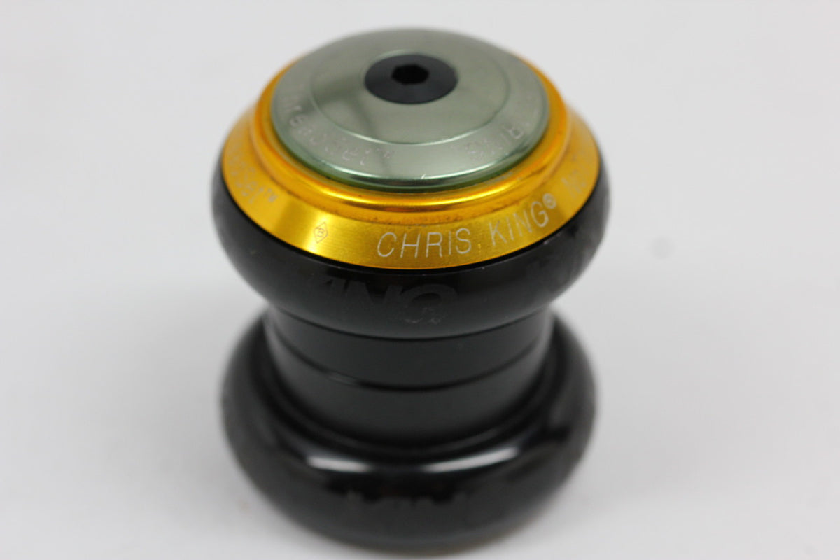 Chris King Threadless Headset: 1 1/8" NoThreadSet - Sotto Vocce Black / Green / Gold