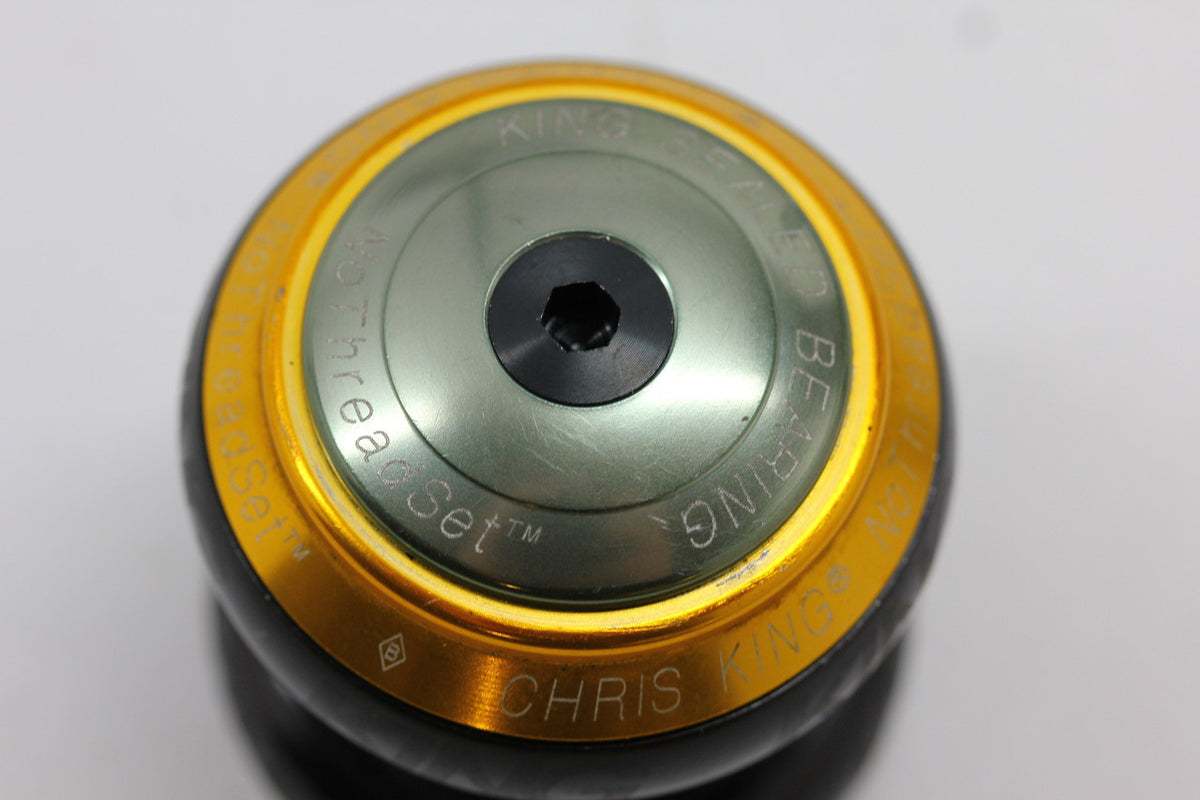 Chris King Threadless Headset: 1 1/8" NoThreadSet - Sotto Vocce Black / Green / Gold