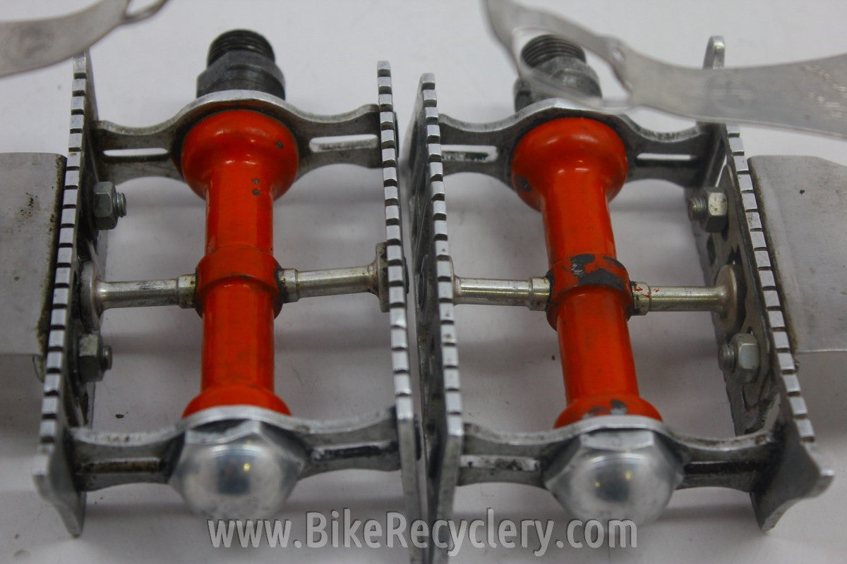 Hobbs of Barbican Lytaloy Pedals & GB Professional Toe Clips: 1940's English, RARE