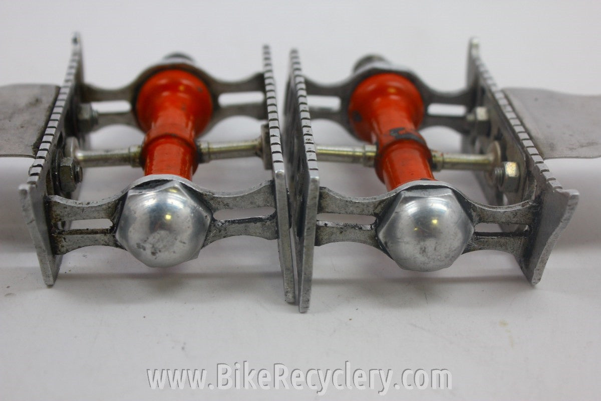 Hobbs of Barbican Lytaloy Pedals & GB Professional Toe Clips: 1940's English, RARE