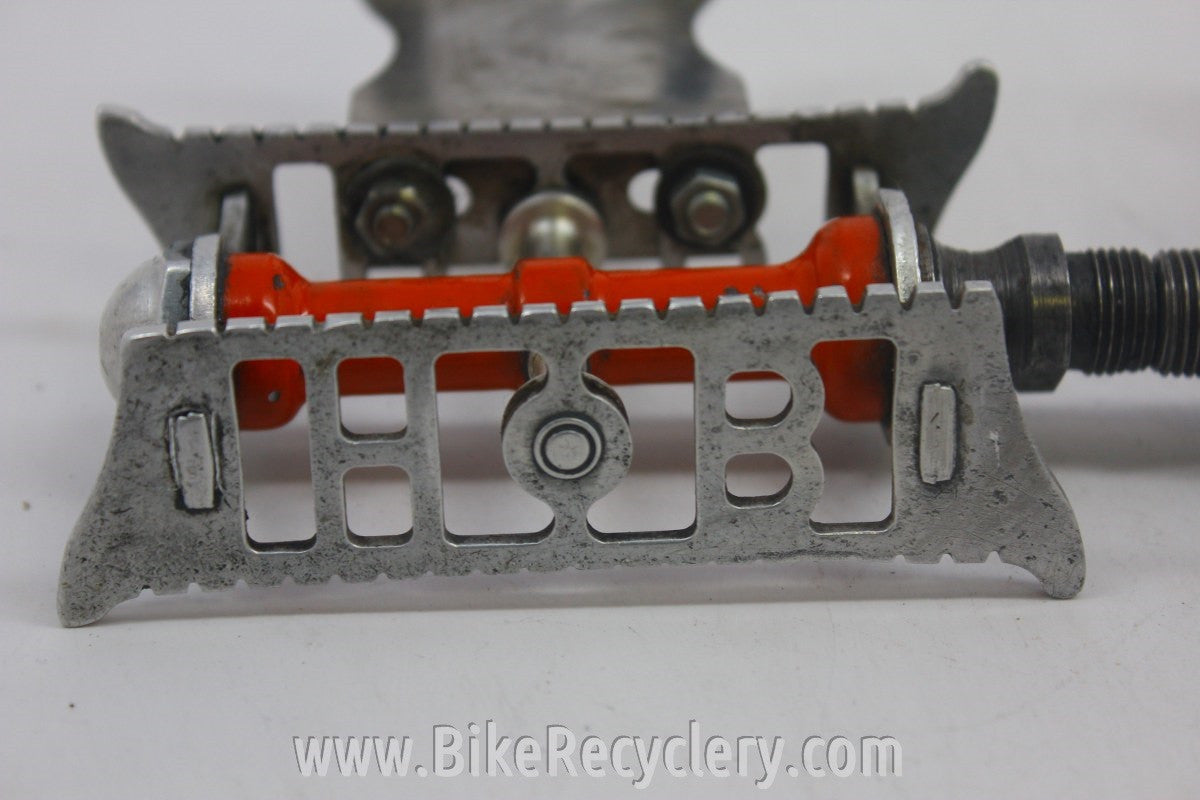 Hobbs of Barbican Lytaloy Pedals & GB Professional Toe Clips: 1940's English, RARE