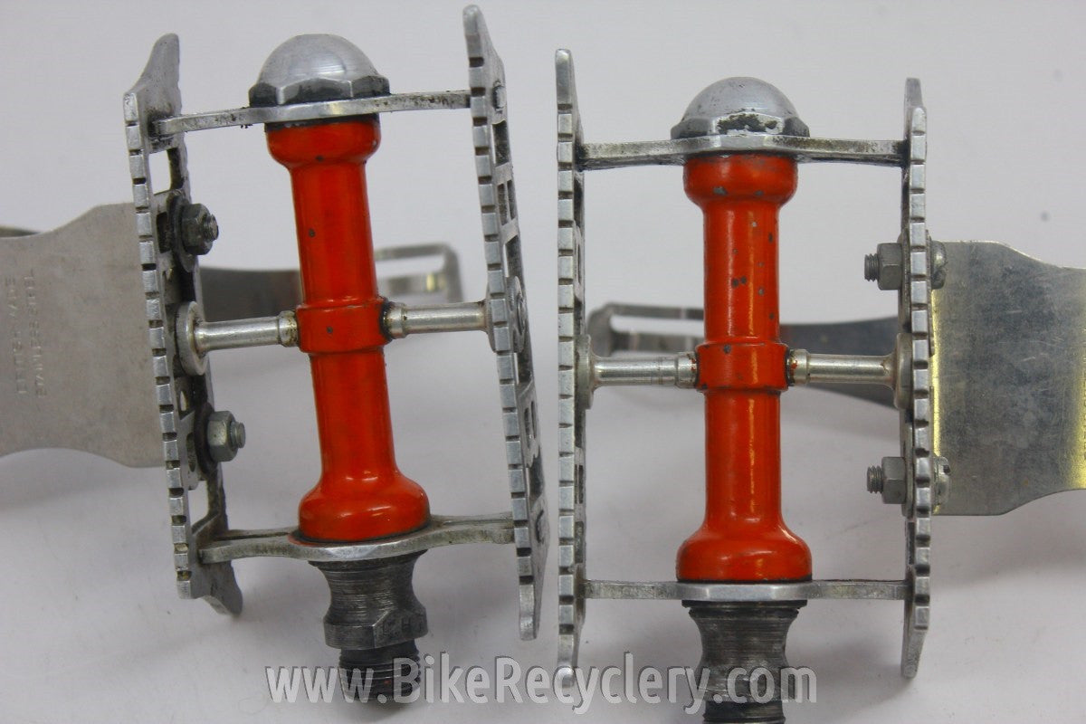 Hobbs of Barbican Lytaloy Pedals & GB Professional Toe Clips: 1940's English, RARE