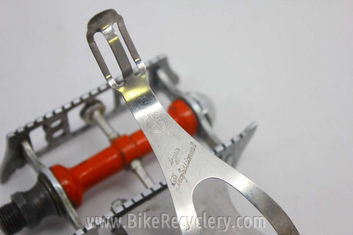 Hobbs of Barbican Lytaloy Pedals & GB Professional Toe Clips: 1940's English, RARE
