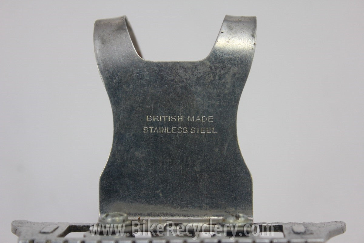 Hobbs of Barbican Lytaloy Pedals & GB Professional Toe Clips: 1940's English, RARE