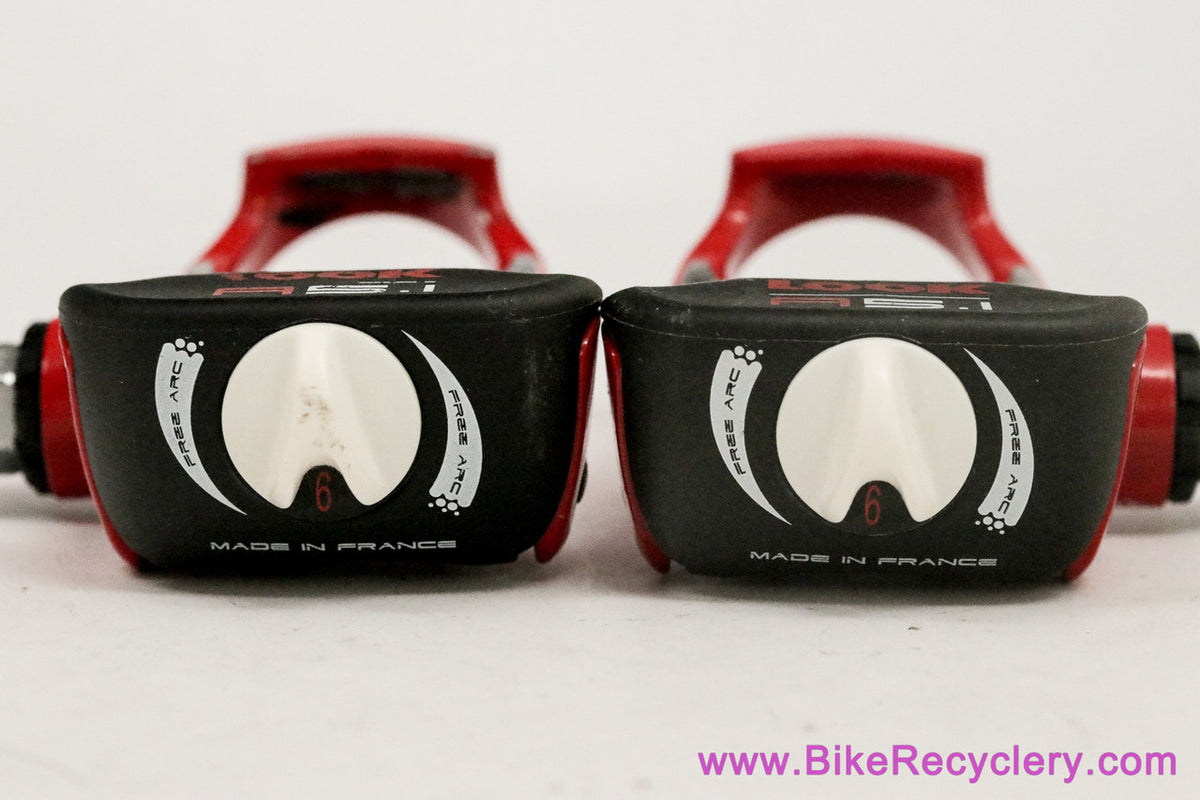 LOOK A5.1 Multitensor Clipless Pedals: Red - Cleats (Near Mint+, Barely Used)