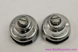 NOS Campagnolo Toe Strap Buttons / Caps - Yellow (pair)