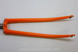 Waterford Steel Fork: Henry James Crown & Dropouts, Fender Eyelets, Molteni Orange 1" Ahead New Take-Off