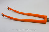 Waterford Steel Fork: Henry James Crown & Dropouts, Fender Eyelets, Molteni Orange 1" Ahead New Take-Off